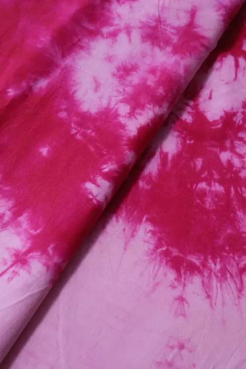 Pink Herbal Dyed Cotton Fabric alternate view